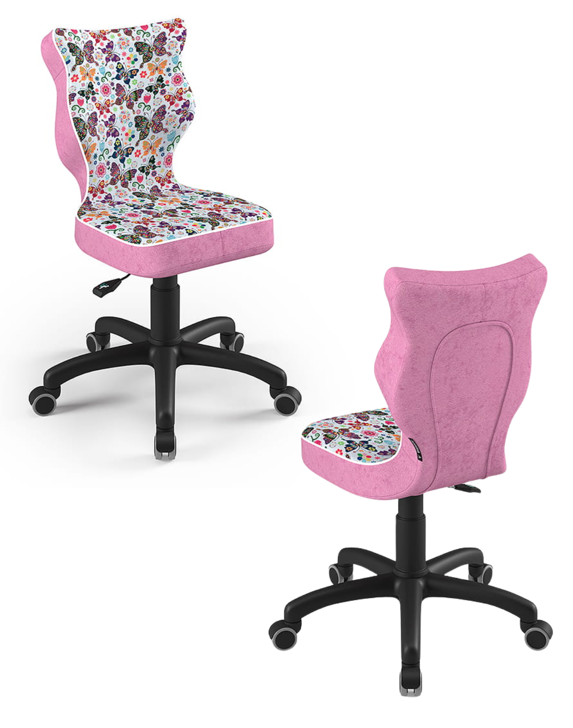 Krzesło dziecięce obrotowe Petit 133-159 cm, tkanina Storia, Czarna Podstawa