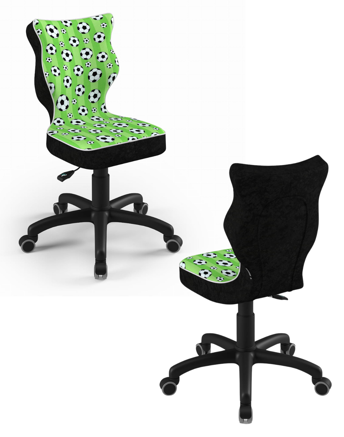 Krzesło dziecięce obrotowe Petit 133-159 cm, tkanina Storia, Czarna Podstawa