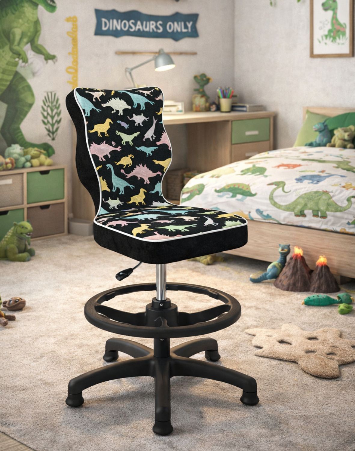 krzeslo dzieciece petit z podnozkiem 119 142 czarna podstawa