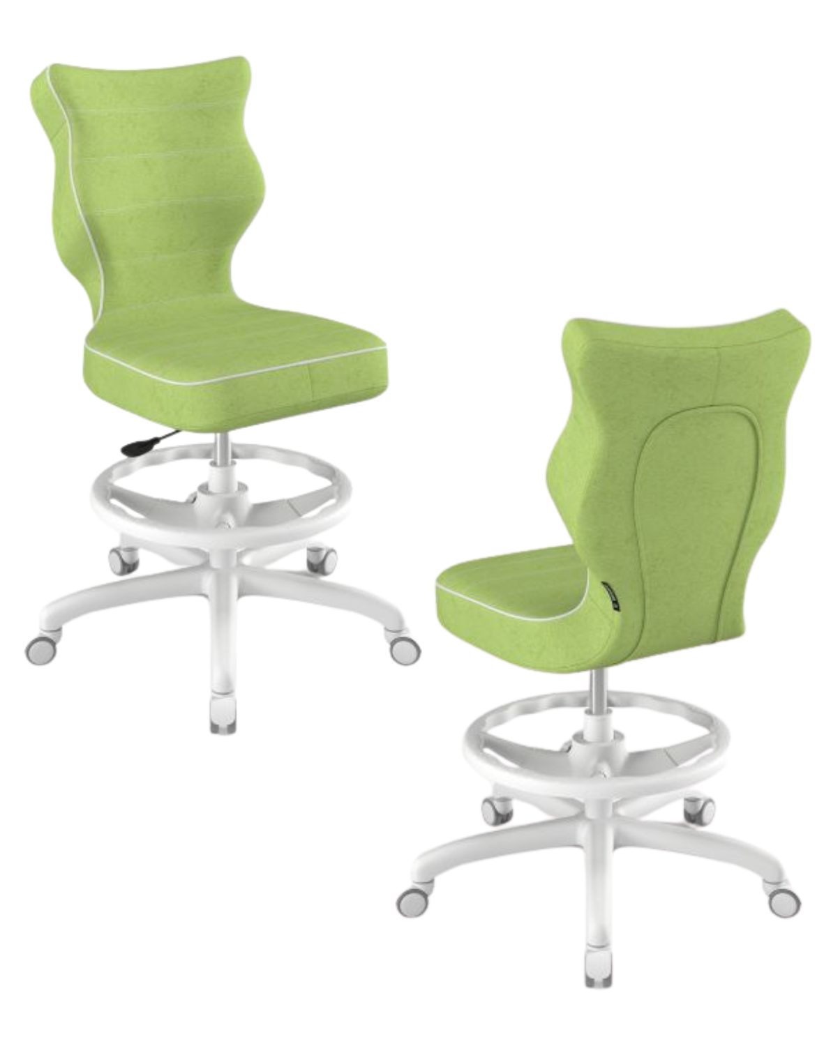 Krzesło dziecięce Entelo Petit z podnóżkiem 146-176,5 cm Biała Podstawa