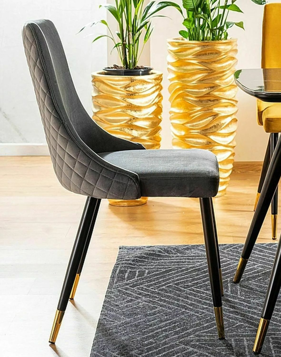 krzeslo piano velvet szare