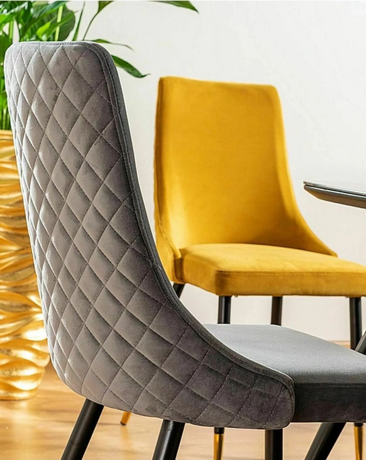 krzeslo piano velvet szare