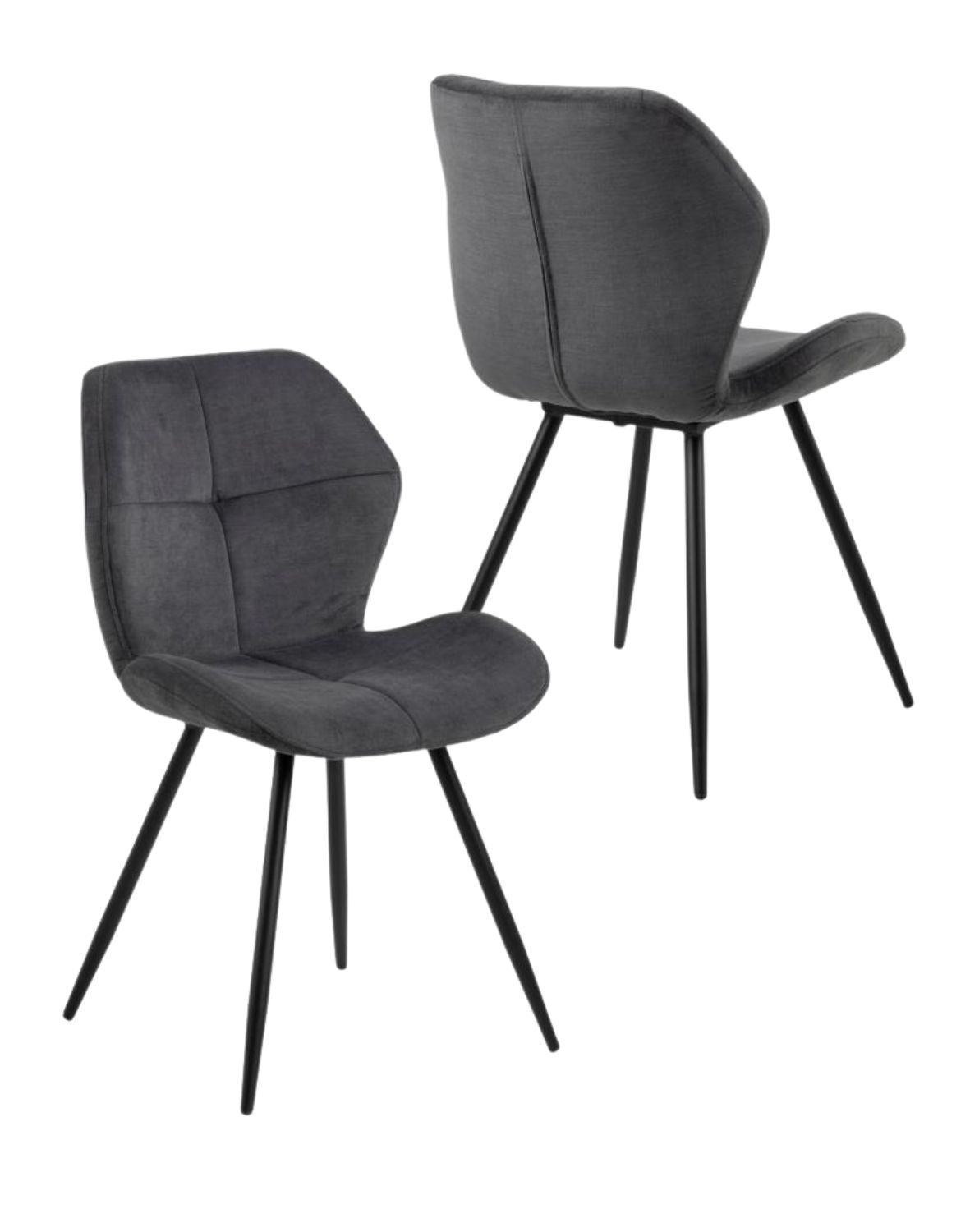krzesło tapicerowane do jadalni petry grafitowe 92651