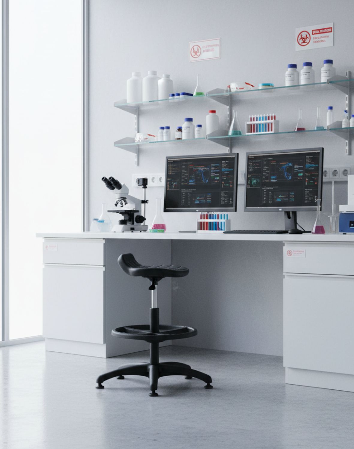 lab stool ring base