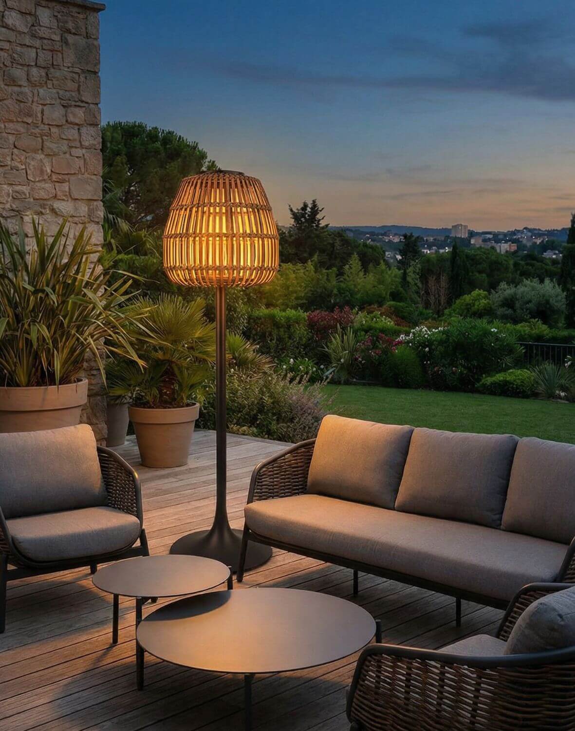 lampa stojąca solarna borneo naturalna