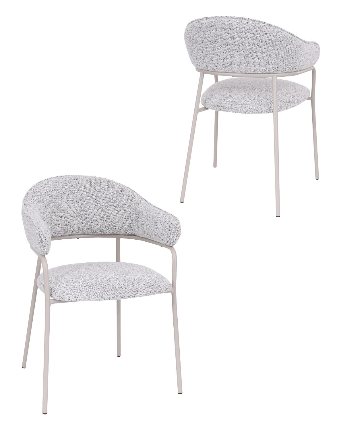 krzesło do jadalni z livia, szare/kaszmir