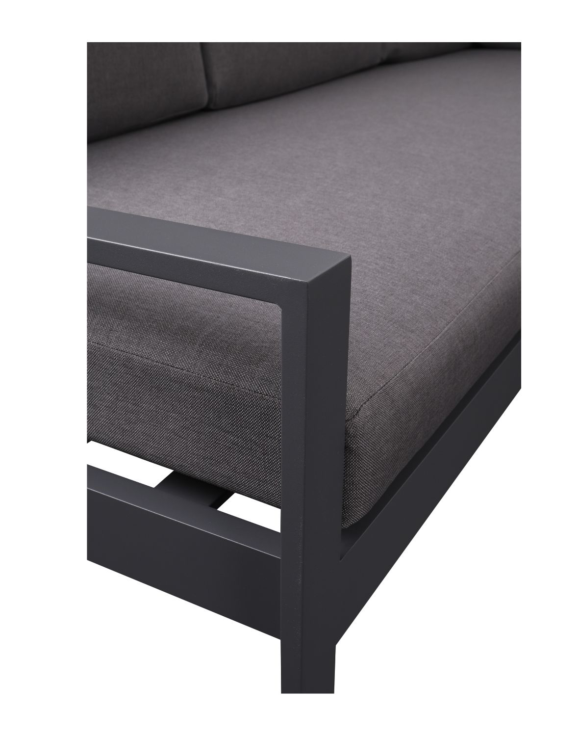 narożnik ogrodowy lorato grey 5-osobowy ze stolikiem – aluminium, szary