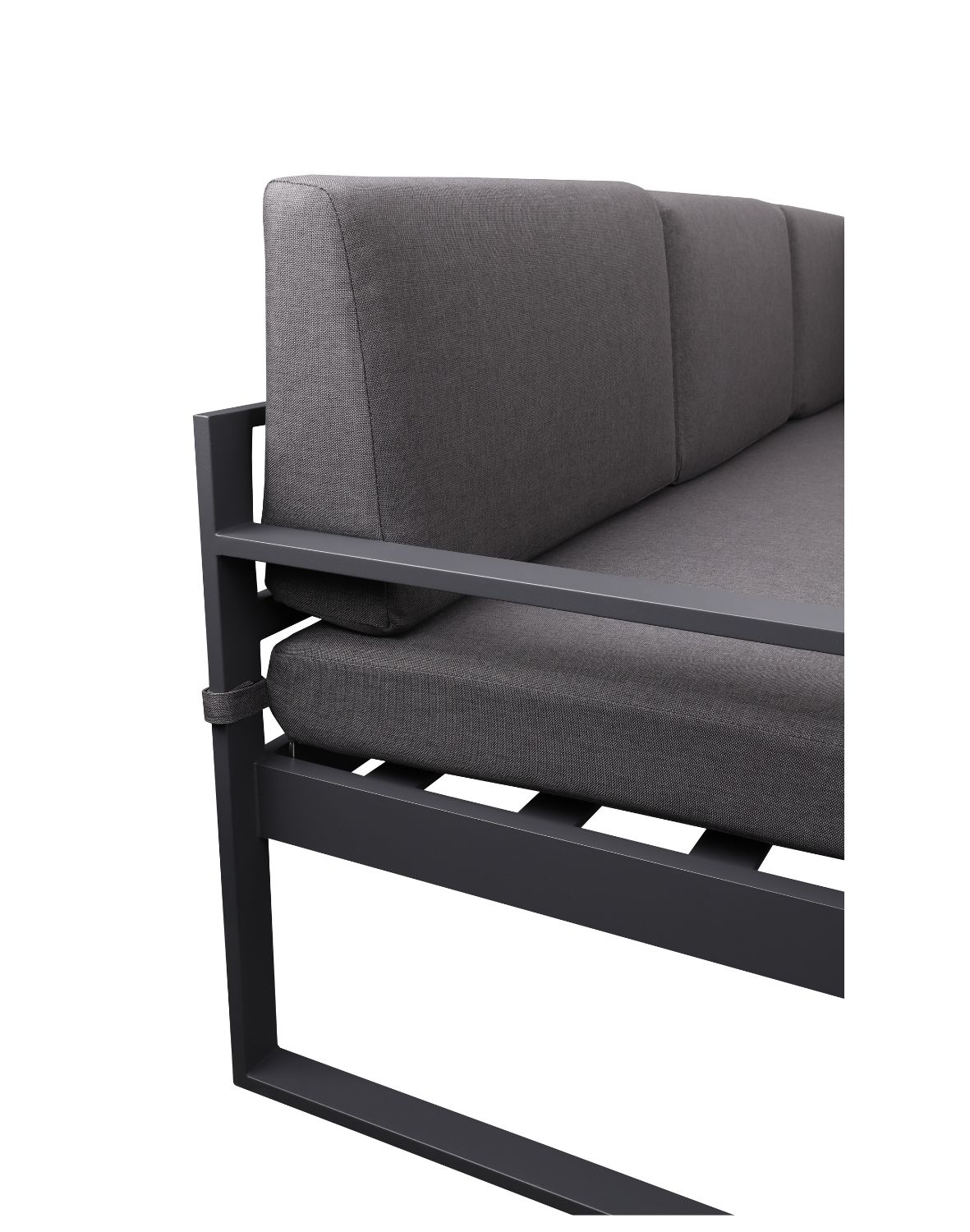 narożnik ogrodowy lorato grey 5-osobowy ze stolikiem – aluminium, szary