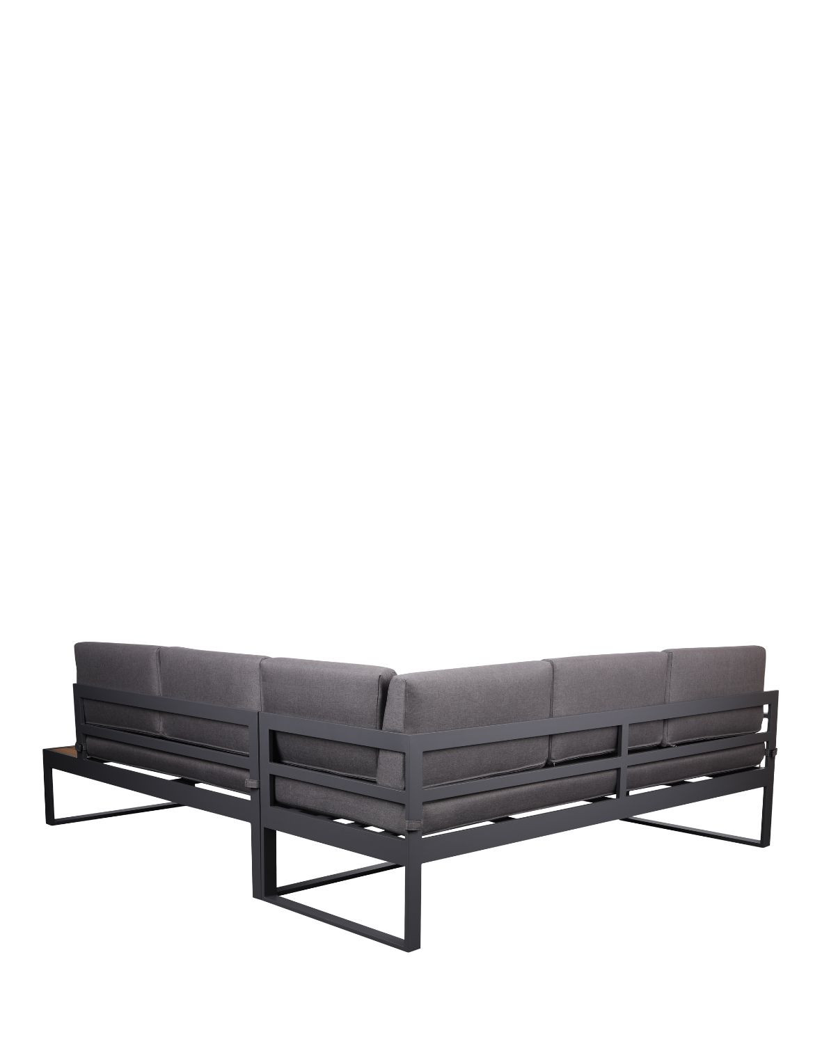 narożnik ogrodowy lorato grey 5-osobowy ze stolikiem – aluminium, szary