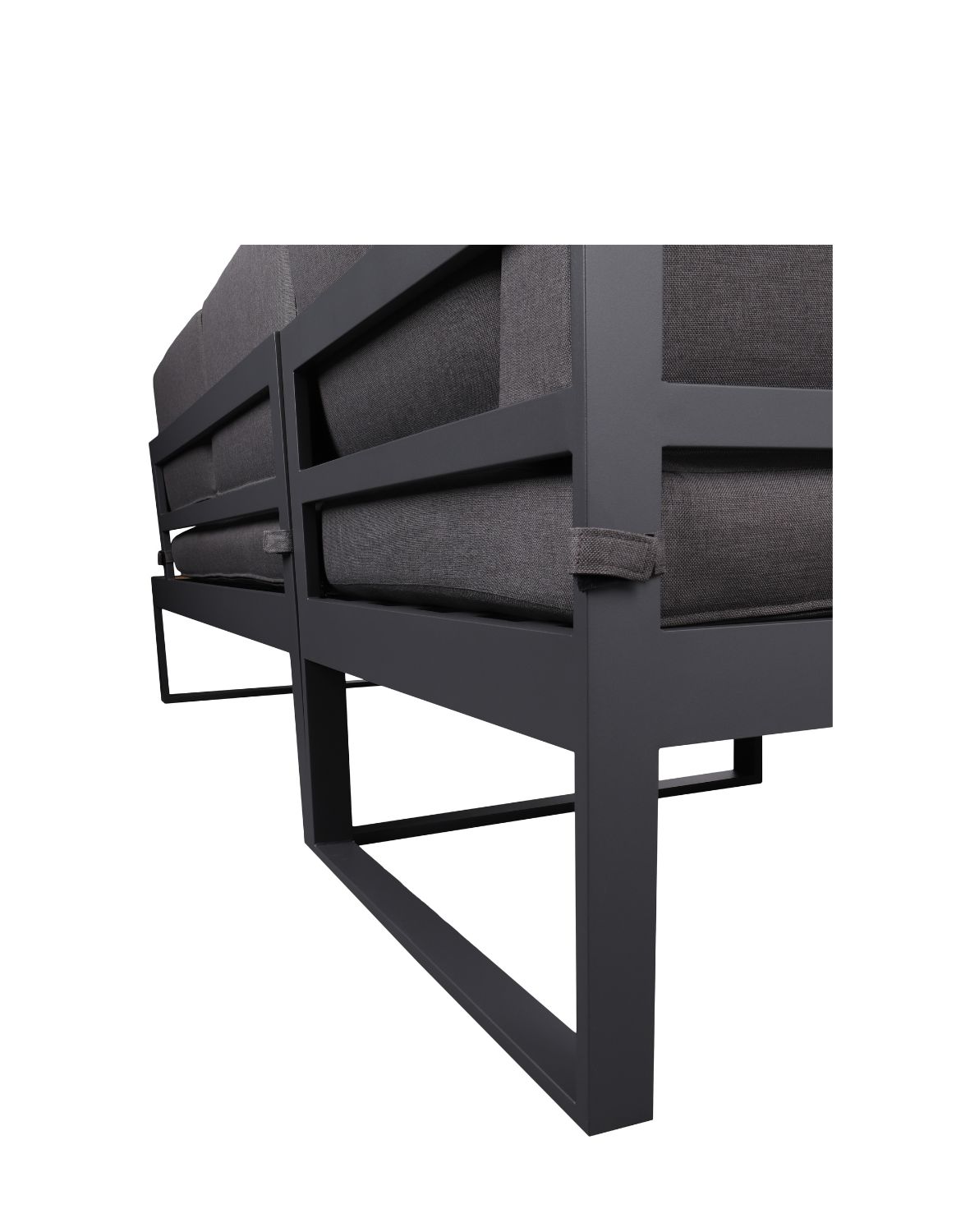 narożnik ogrodowy lorato grey 5-osobowy ze stolikiem – aluminium, szary