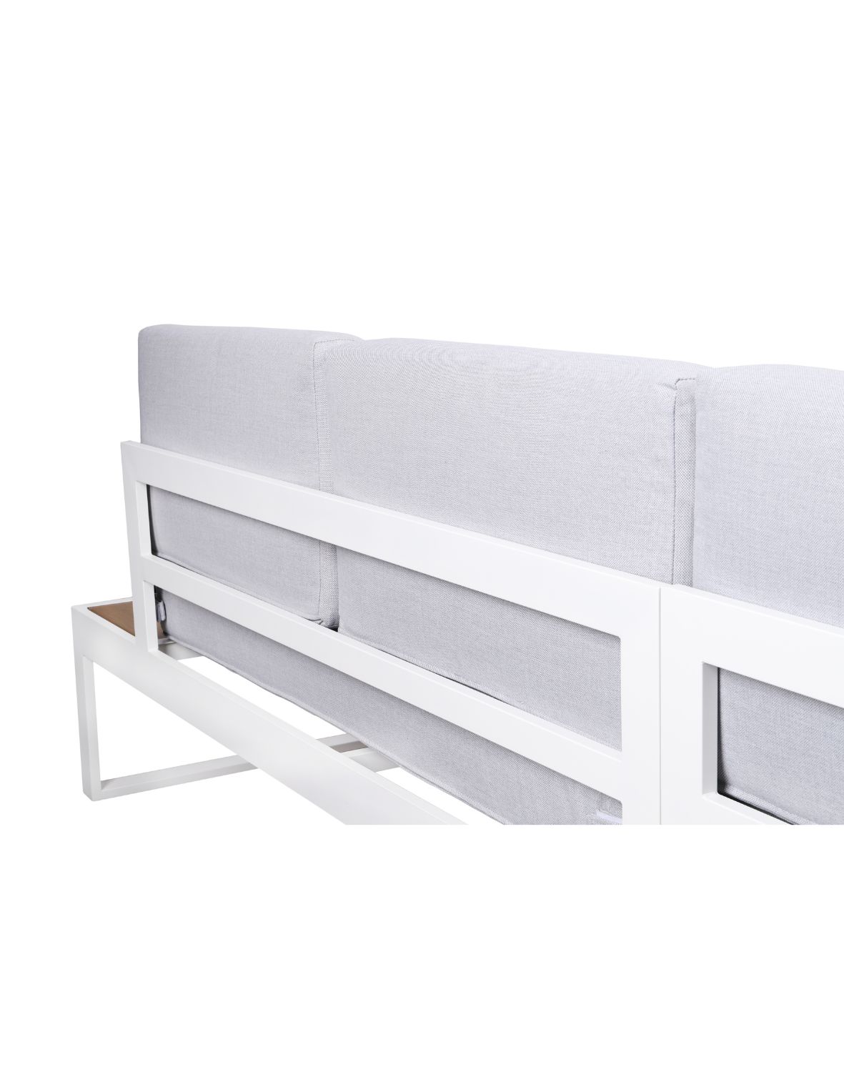 narożnik ogrodowy loreto white 5-osobowy ze stolikiem – aluminium, biały
