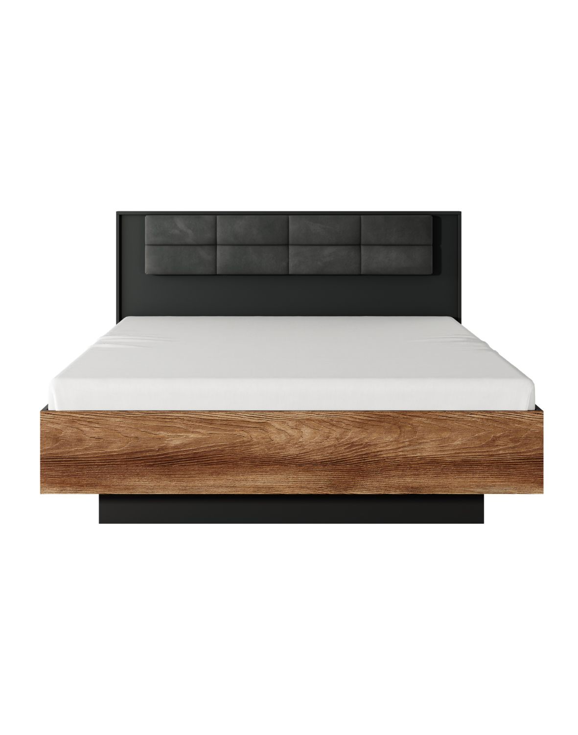łóżko 160x200 z pojemnikiem milton c kasztan i antracyt