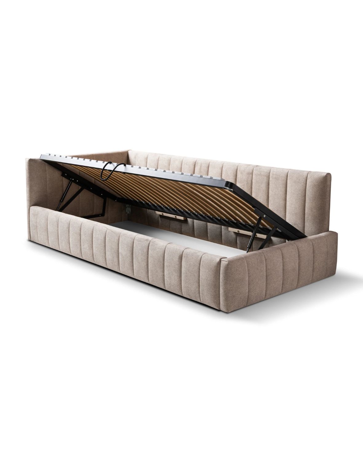 tapicerowane łóżko młodzieżowe z pojemnikiem teddy 90x200