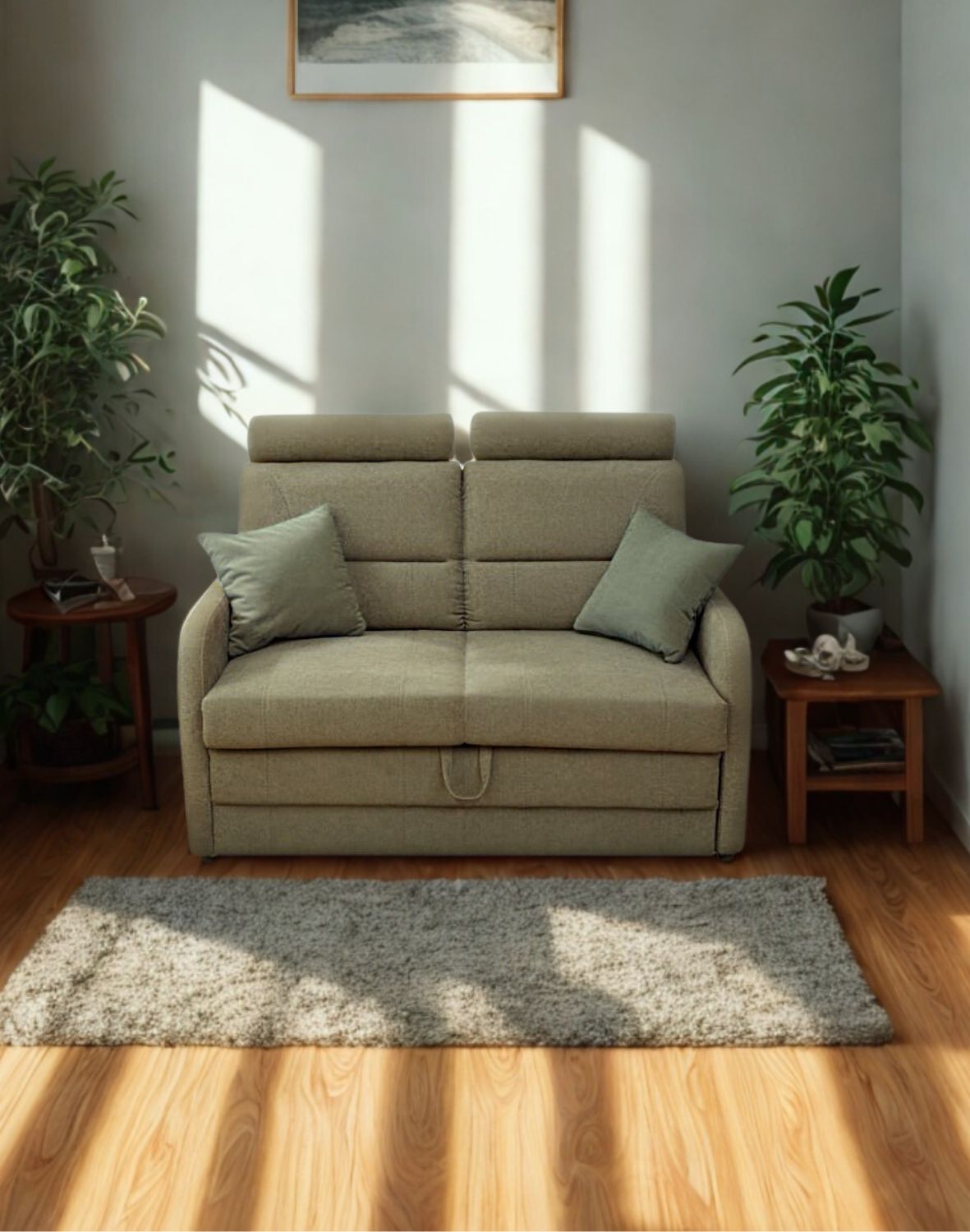 mała dwuosobowa kanapa wibaro z regulowanymi zagłówkami