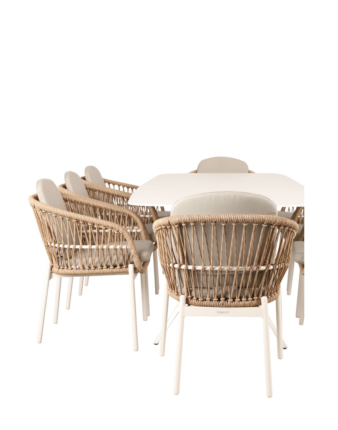 zestaw ogrodowy malta: stół 240 cm i 8 krzeseł z technorattanu