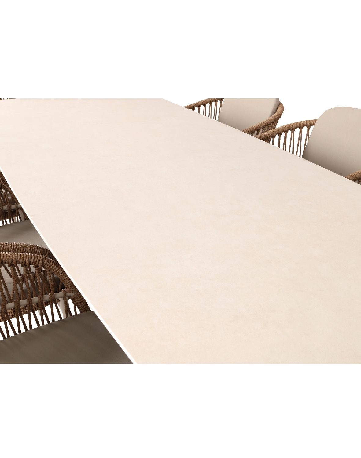 zestaw ogrodowy malta: stół 240 cm i 8 krzeseł z technorattanu