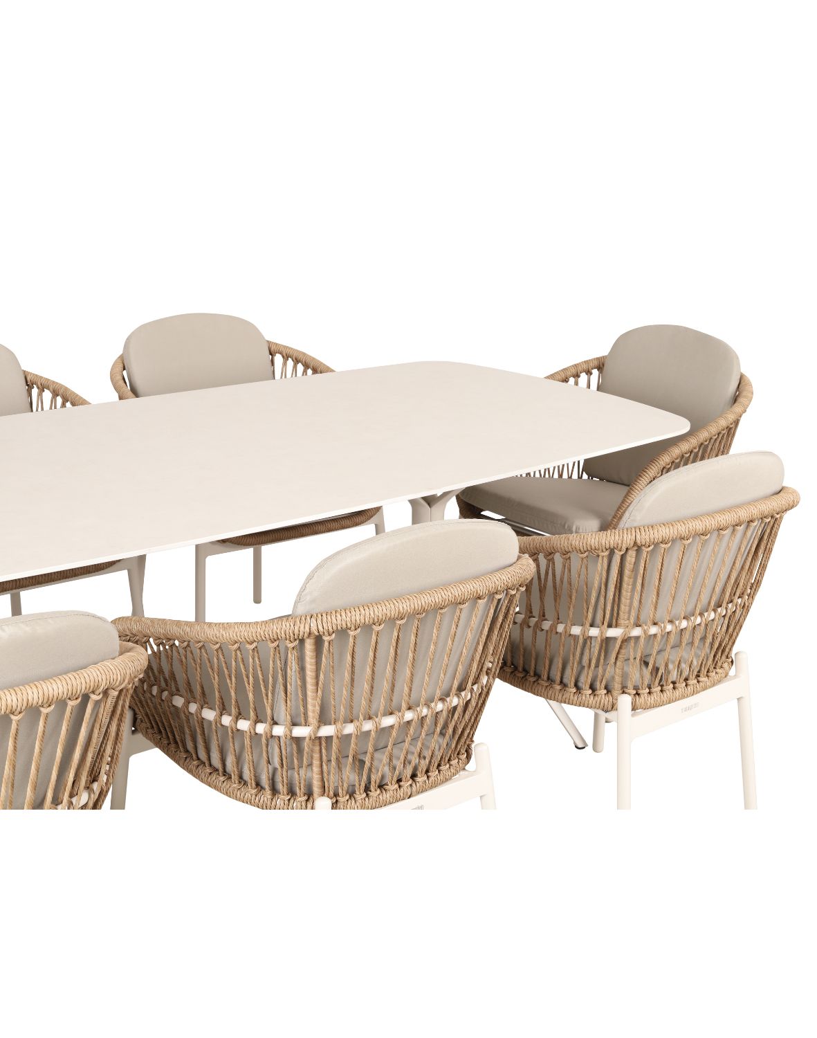 zestaw ogrodowy malta: stół 240 cm i 8 krzeseł z technorattanu