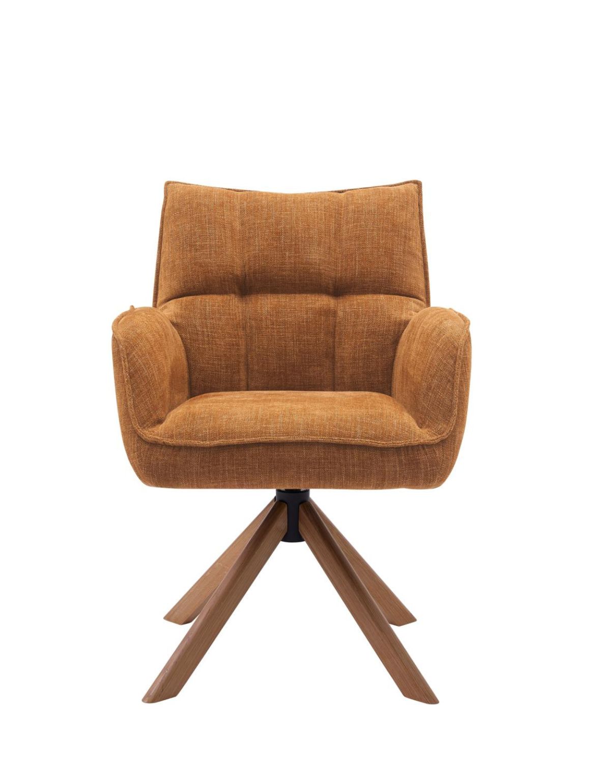 krzesło obrotowe marilla, drewniane nogi, rude (53240002)