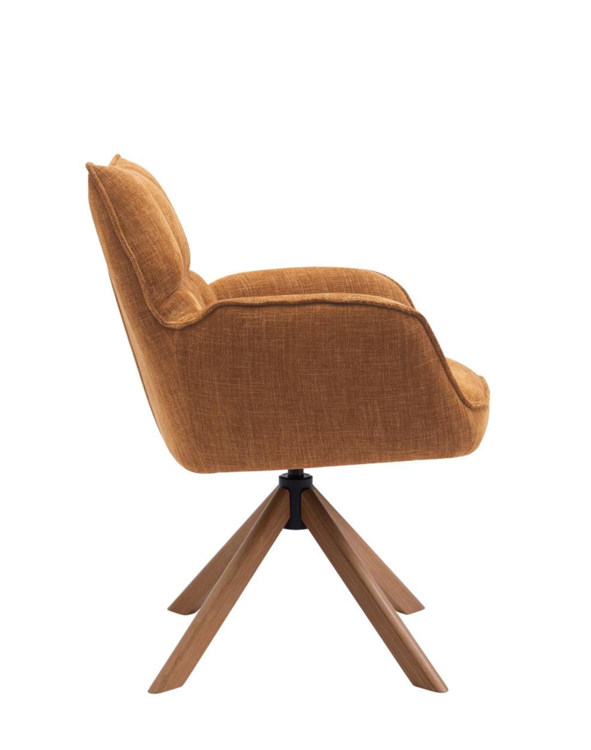 krzesło obrotowe marilla, drewniane nogi, rude (53240002)