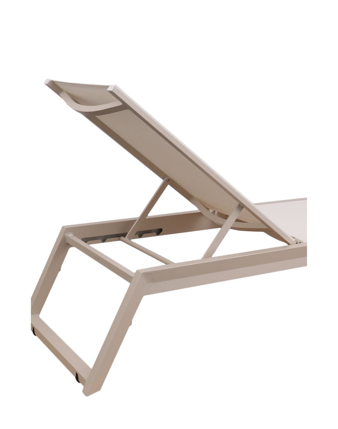 leżak ogrodowy mark, rozkładany, aluminium, ivory/beż