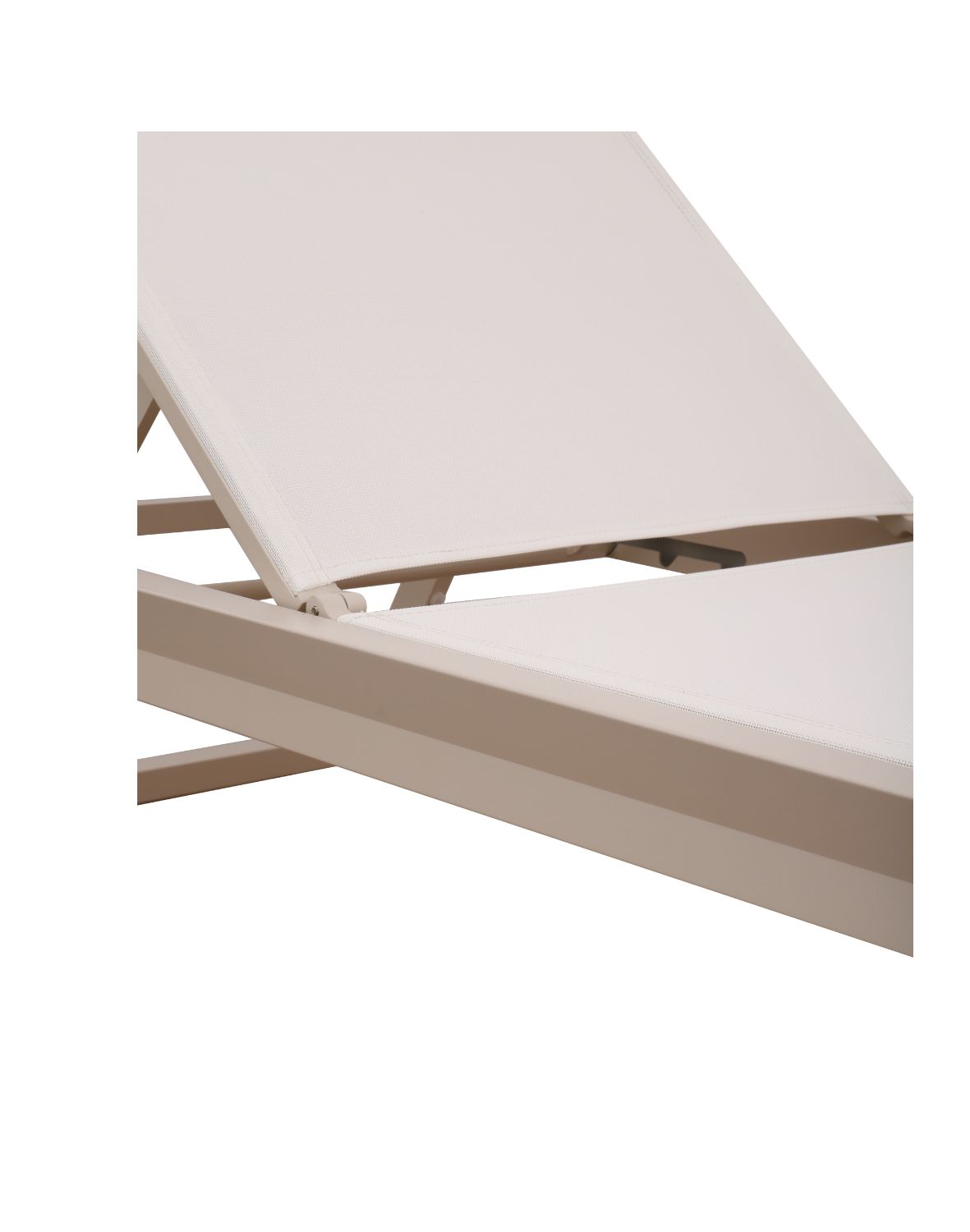 leżak ogrodowy mark, rozkładany, aluminium, ivory/beż
