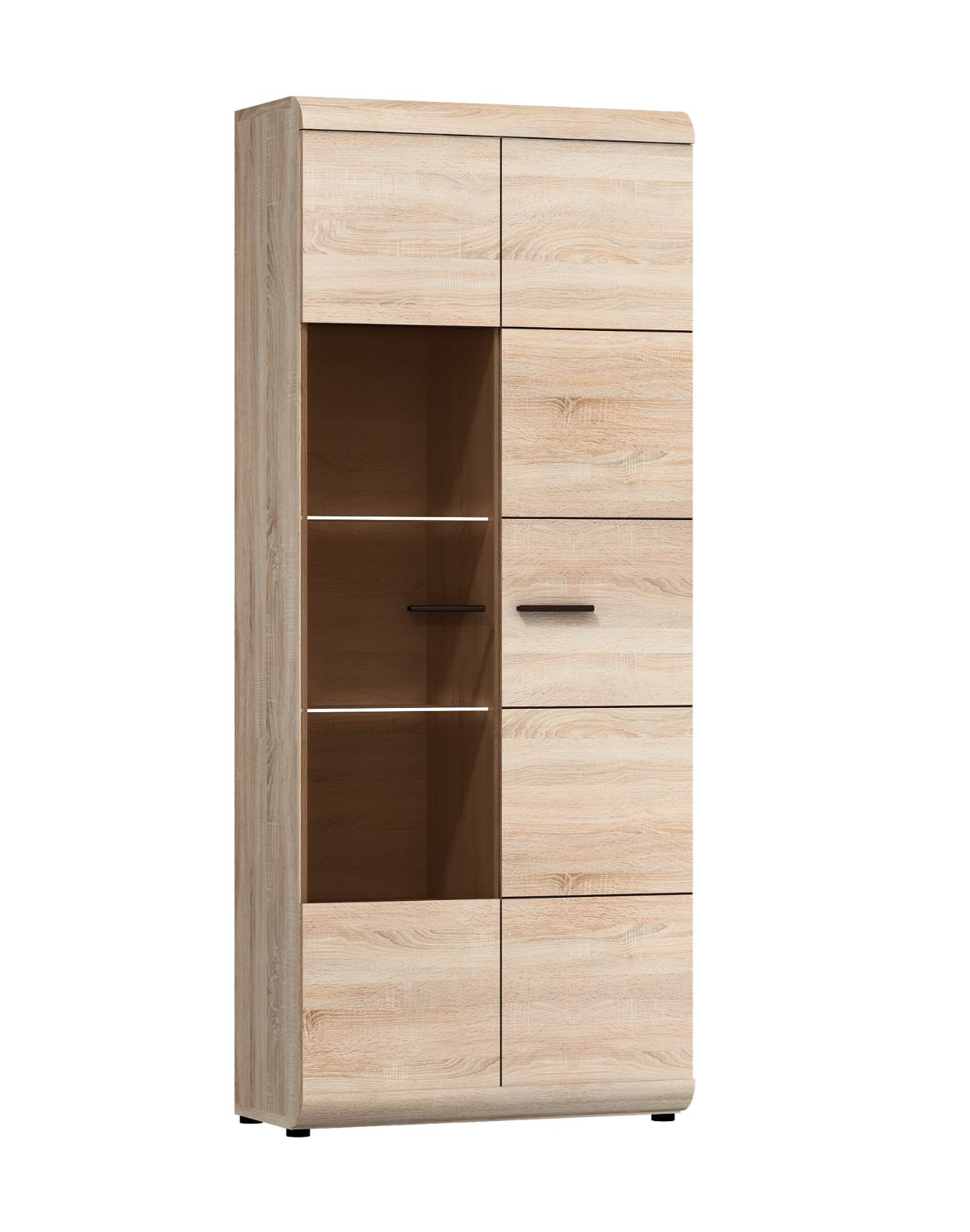 meblościanka dąb sonoma z szafka rtv i witryna link