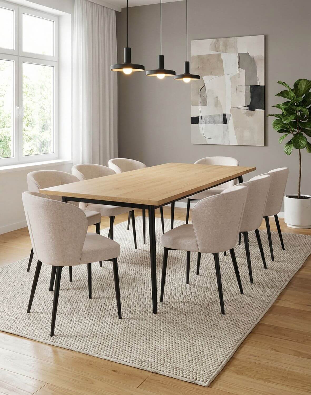 krzesło do jadalni meg black, beżowe