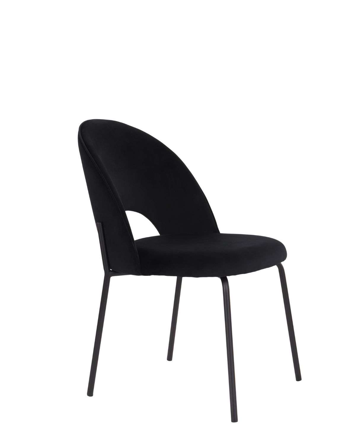 krzesło do jadalni molly black, czarny welwet (108-77)