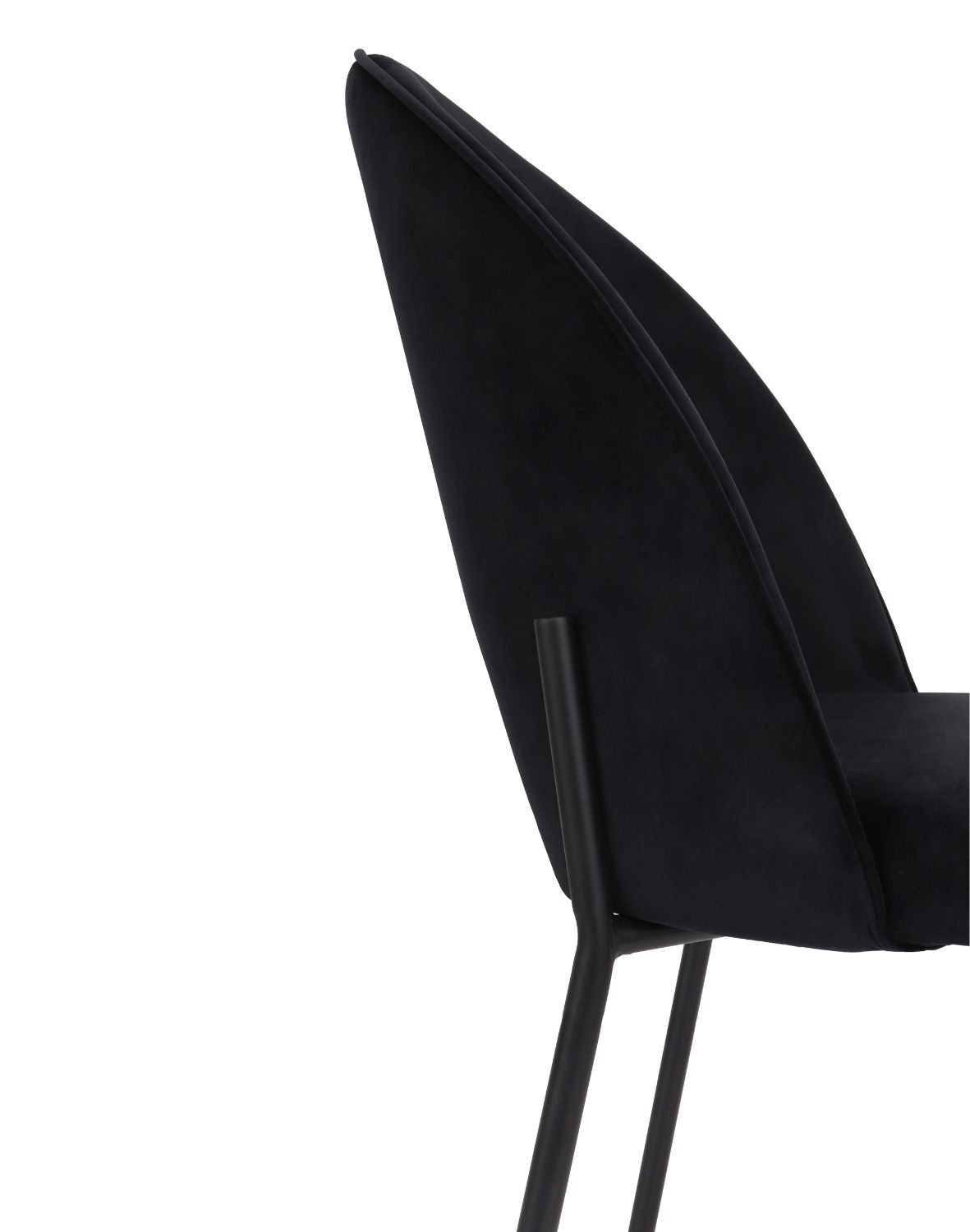 krzesło do jadalni molly black, czarny welwet (108-77)