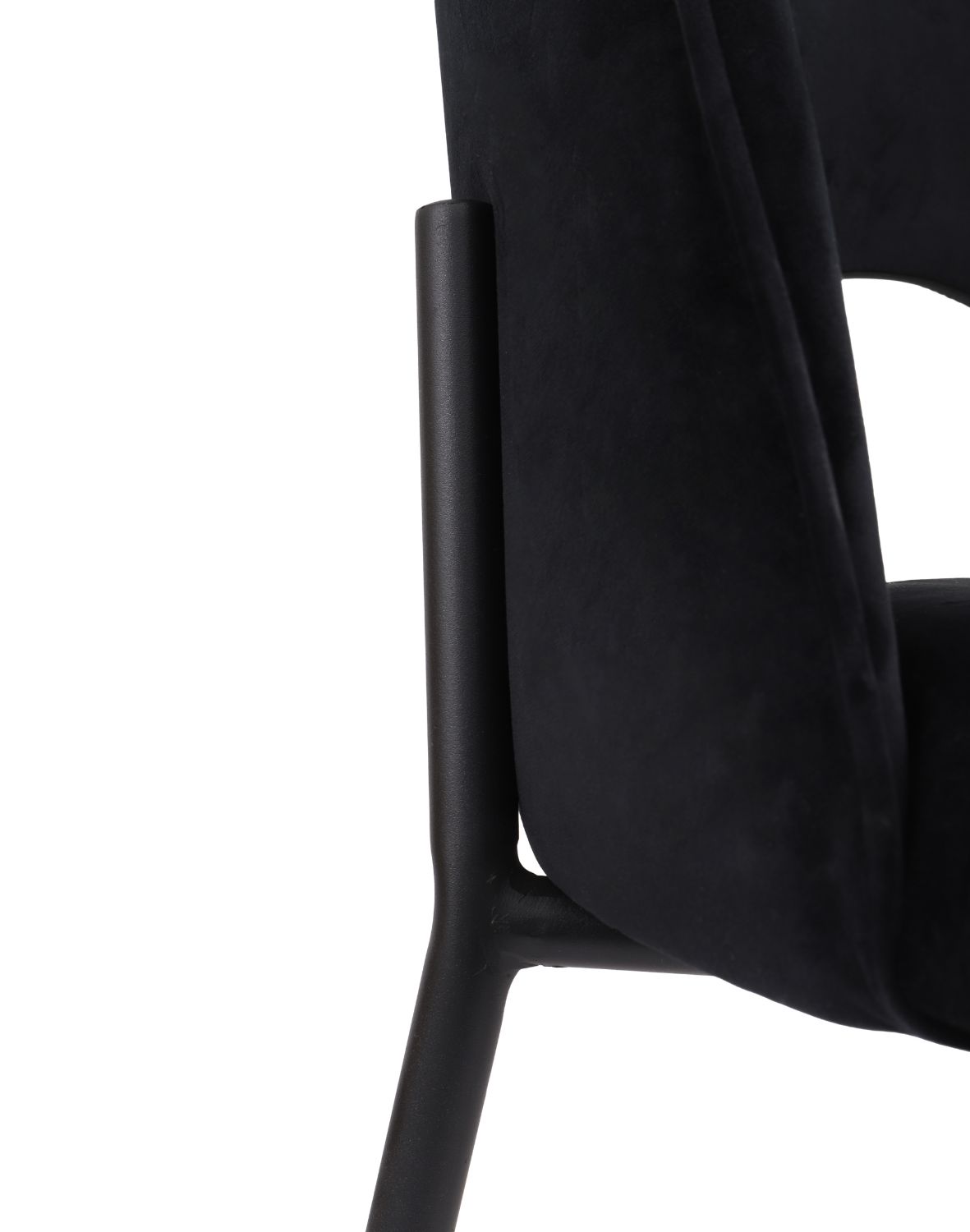 krzesło do jadalni molly black, czarny welwet (108-77)