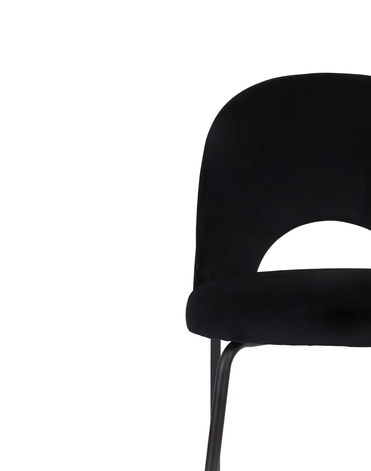 krzesło do jadalni molly black, czarny welwet (108-77)