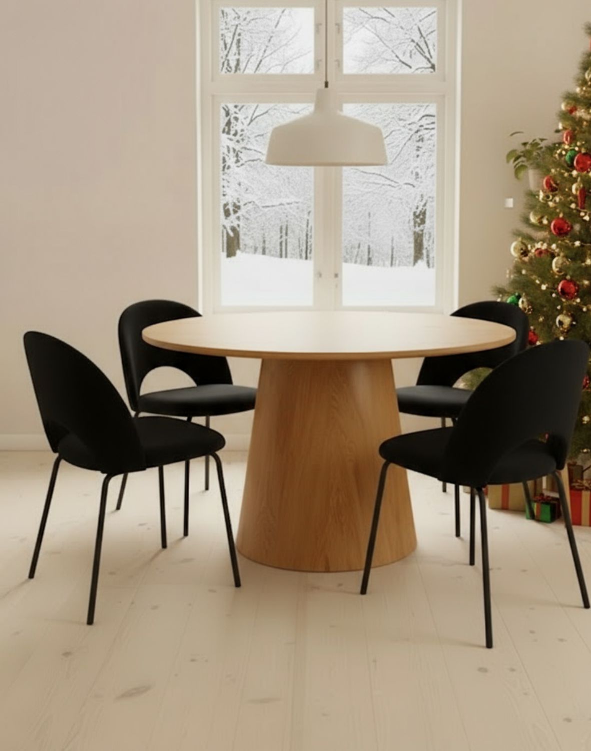 krzesło do jadalni molly black, czarny welwet (108-77)