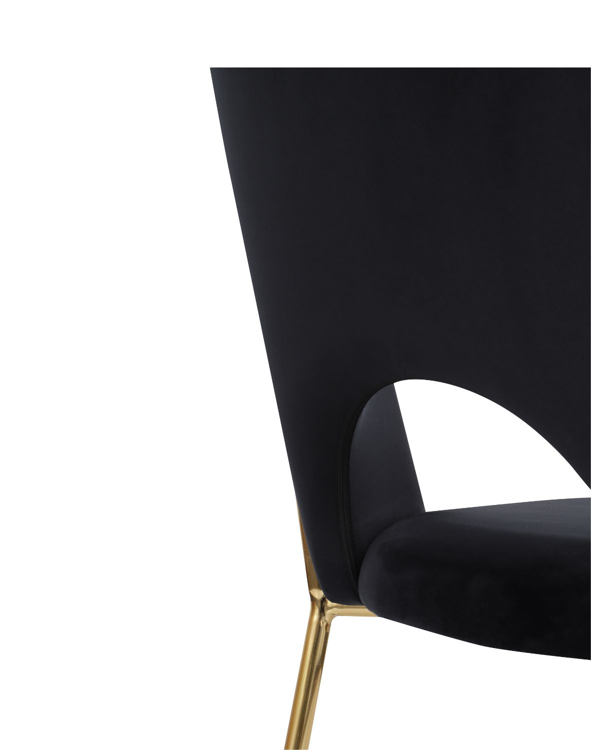 krzesło do jadalni molly gold, czarny welwet (108-77)