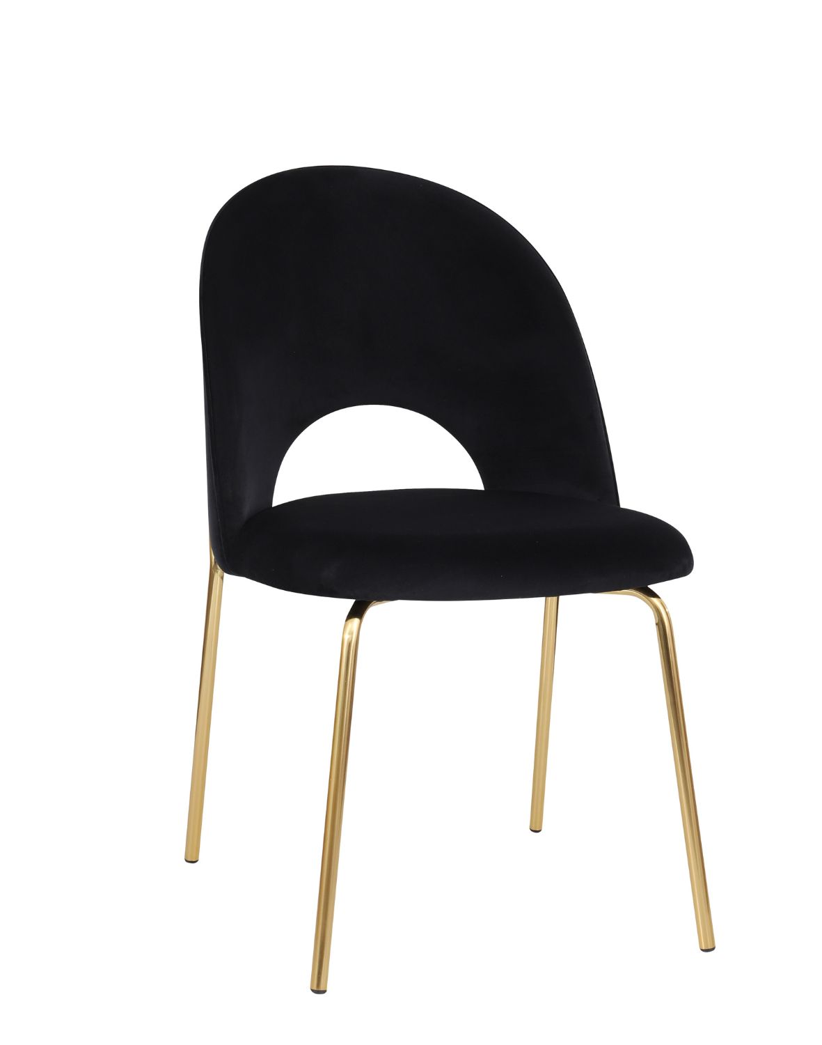 krzesło do jadalni molly gold, czarny welwet (108-77)