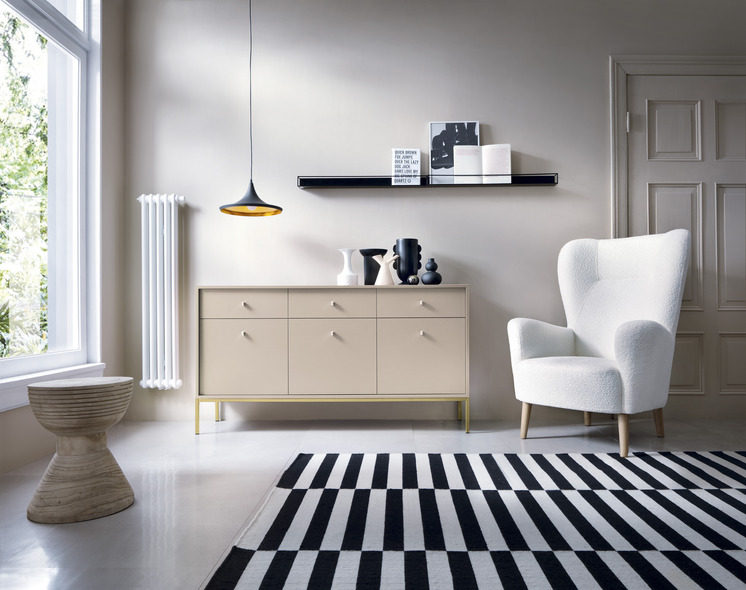 komoda Mono z szufladami (mksz154), beige/gold