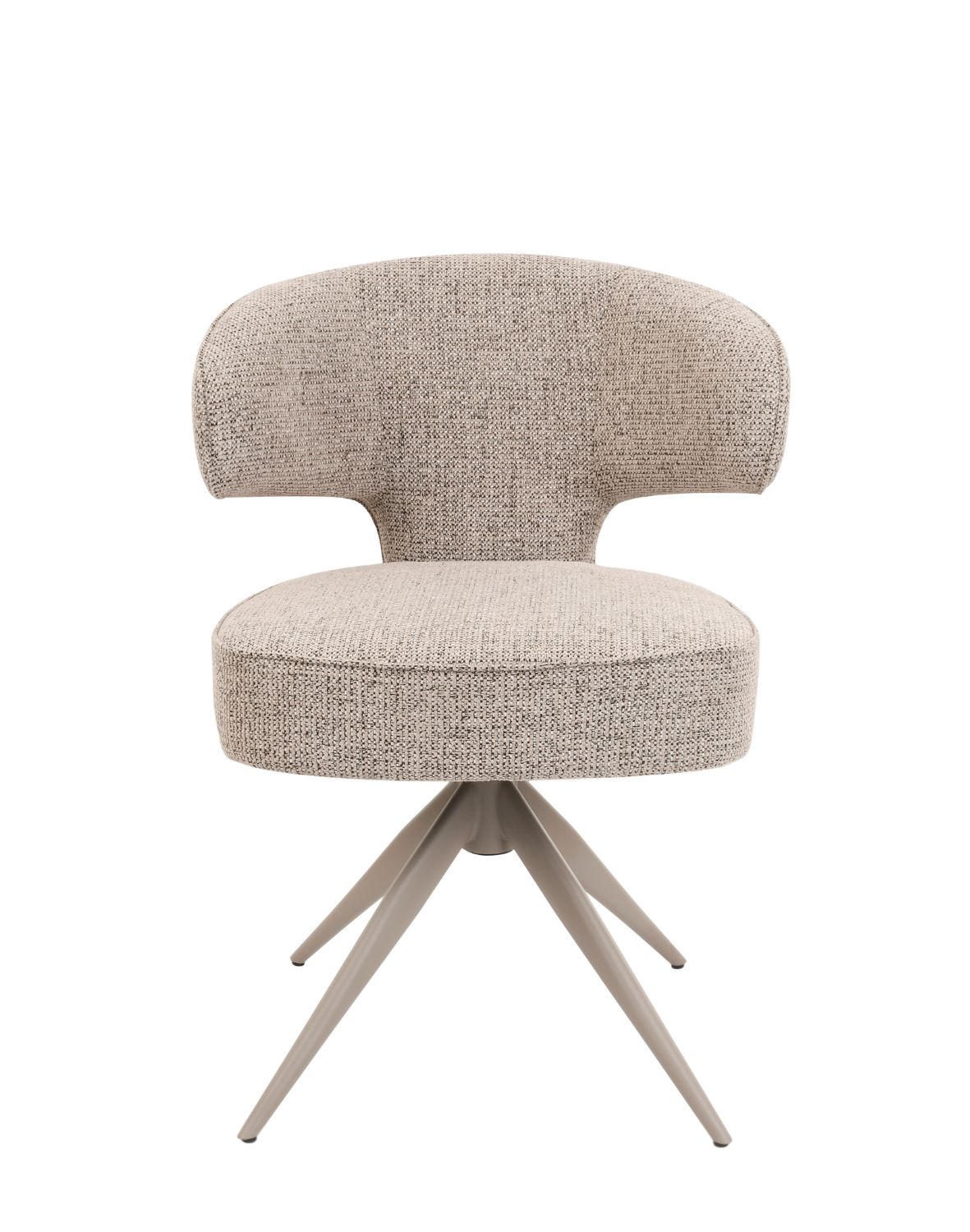 krzesło nami n33, obrotowe 360° z funkcją powrotu, cashmere/coffee
