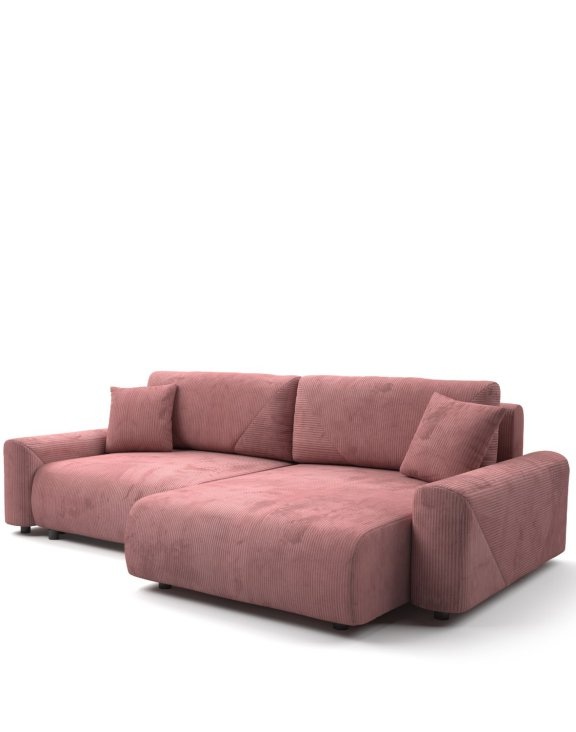 różowy narożnik sztruksowy rimanar dolmar lincoln