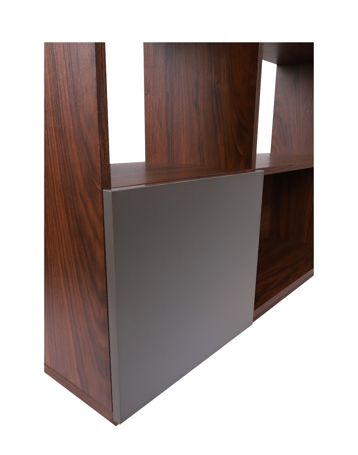 regał nevada ciemny dąb z szarymi drzwiczkami 110 cm (BS02)