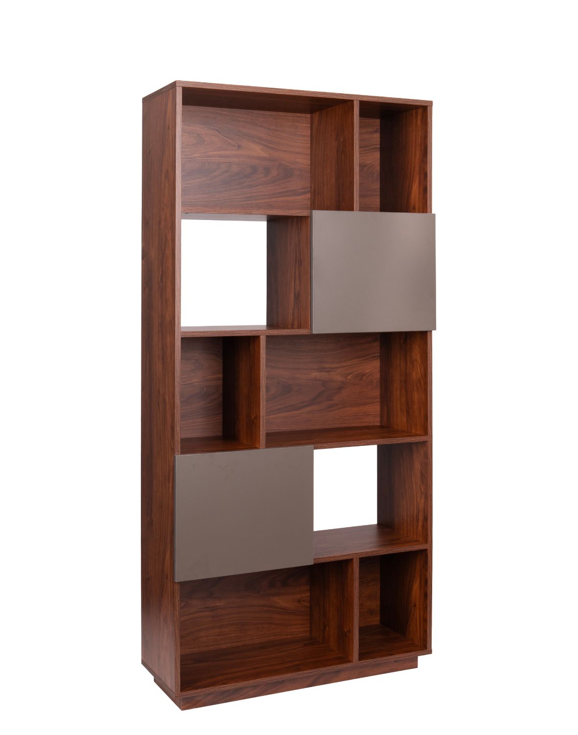 regał nevada ciemny dąb z szarymi drzwiczkami 80 cm (BS01)