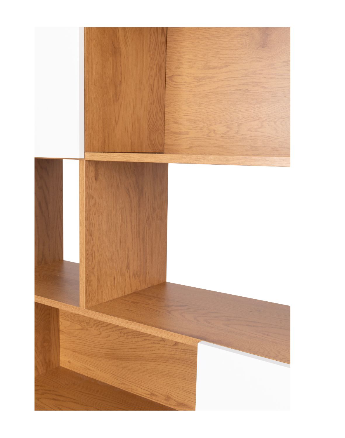 regał nevada dąb naturalny z białymi drzwiczkami 110 cm (bs02)