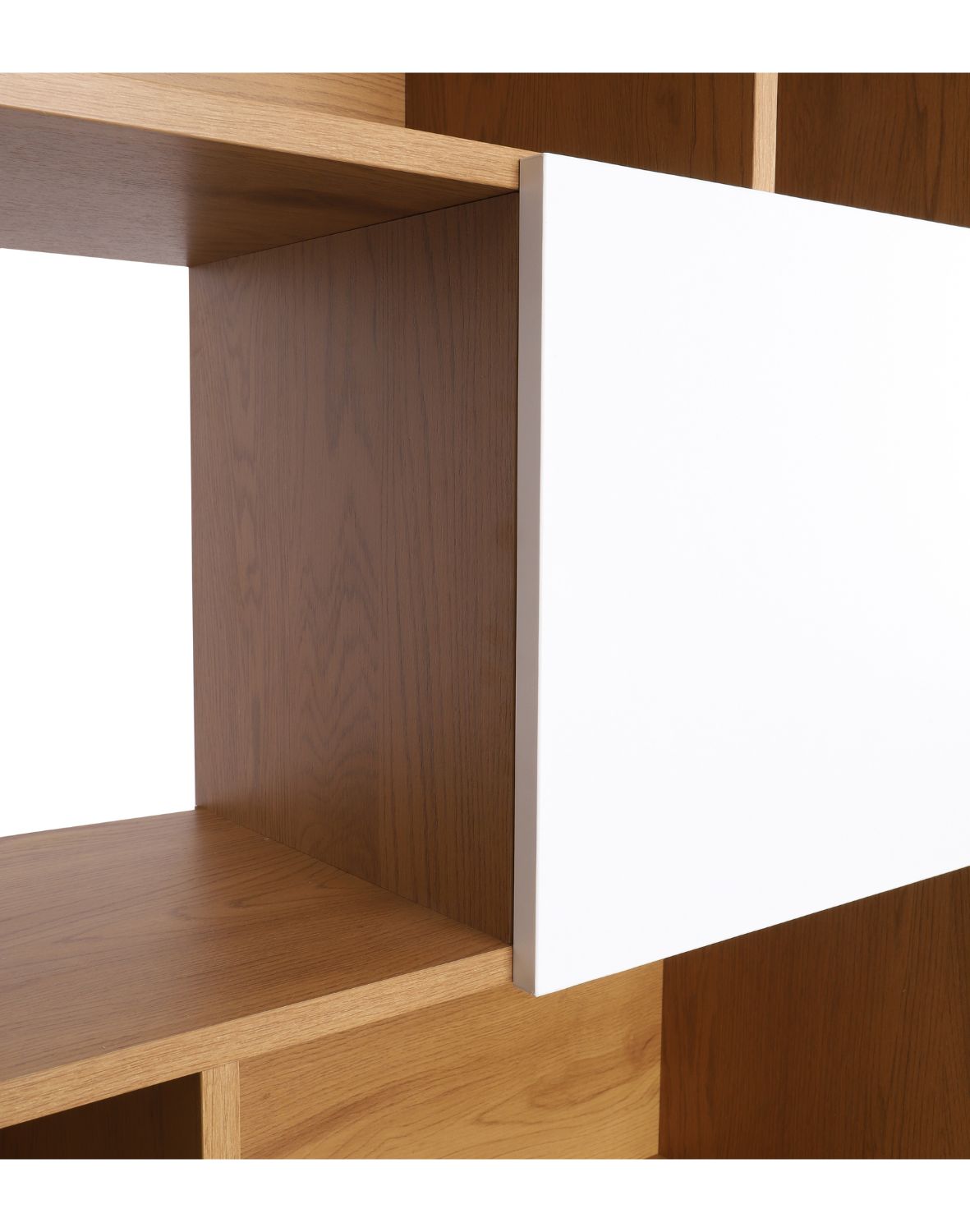 regał nevada dąb naturalny z białymi drzwiczkami 80 cm (bs01)