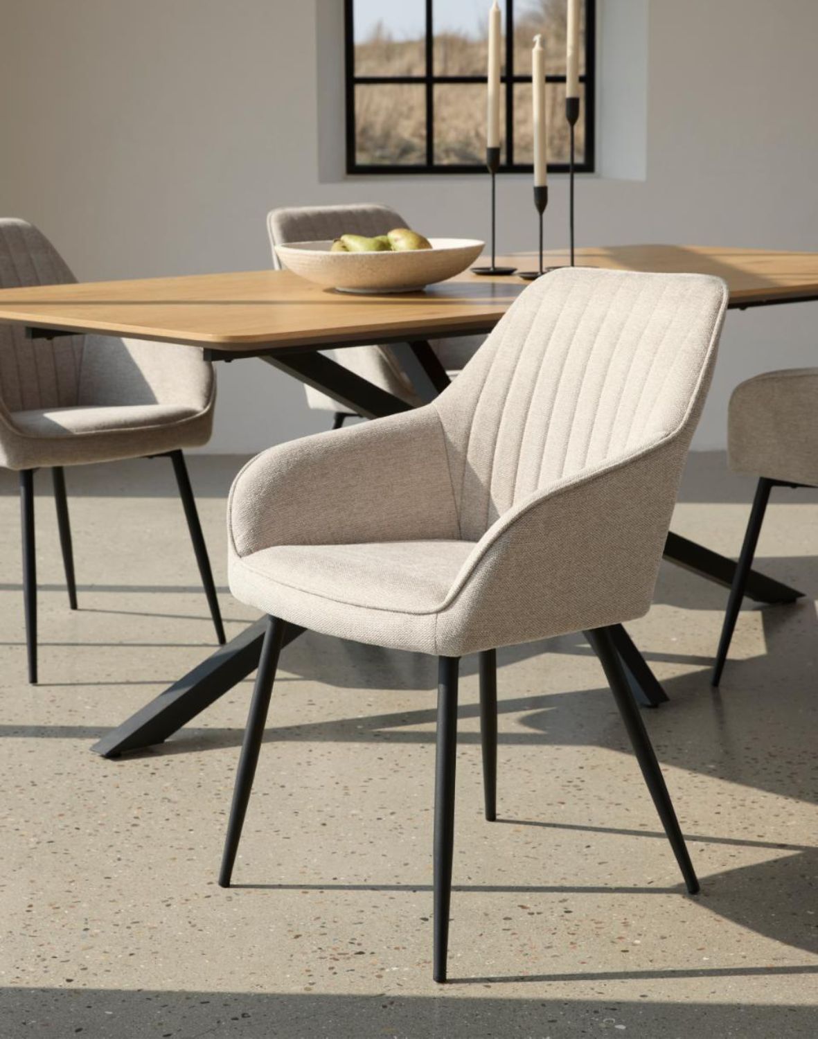 krzesło do jadalni nolan z podłokietnikami, beżowe (50790000)