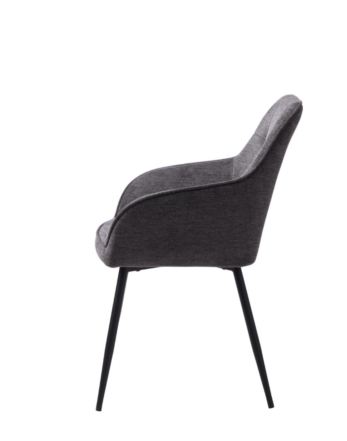 krzesło do jadalni nolan z podłokietnikami, pikowane, szare (50800001)