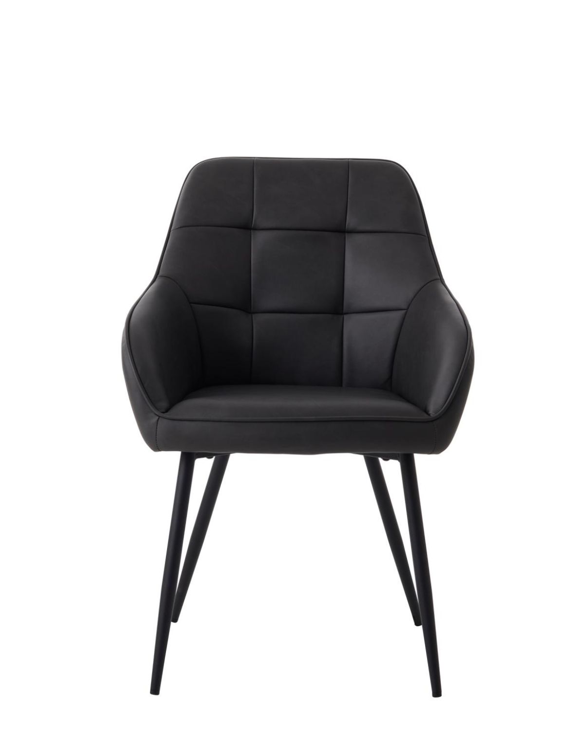 krzesło do jadalni nolan z podłokietnikami, ekoskóra, czarne (50800002)