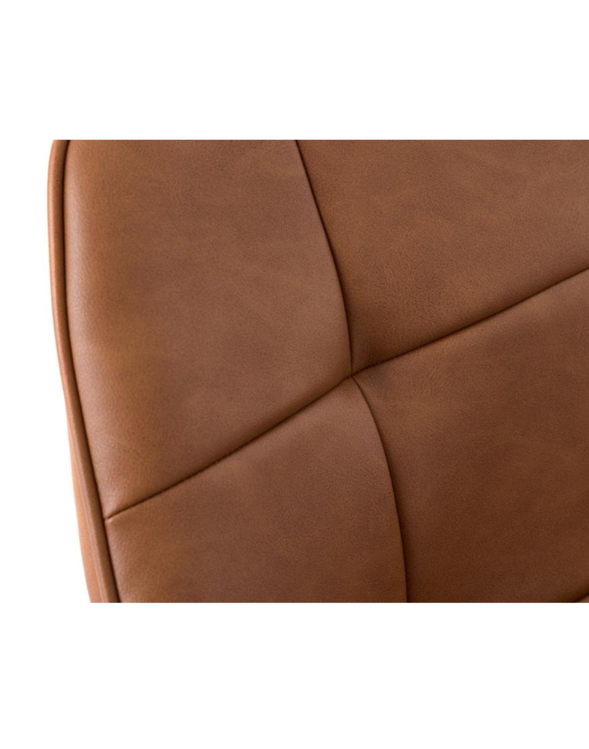 krzesło do jadalni nolan z podłokietnikami, ekoskóra, brązowe (50800003)