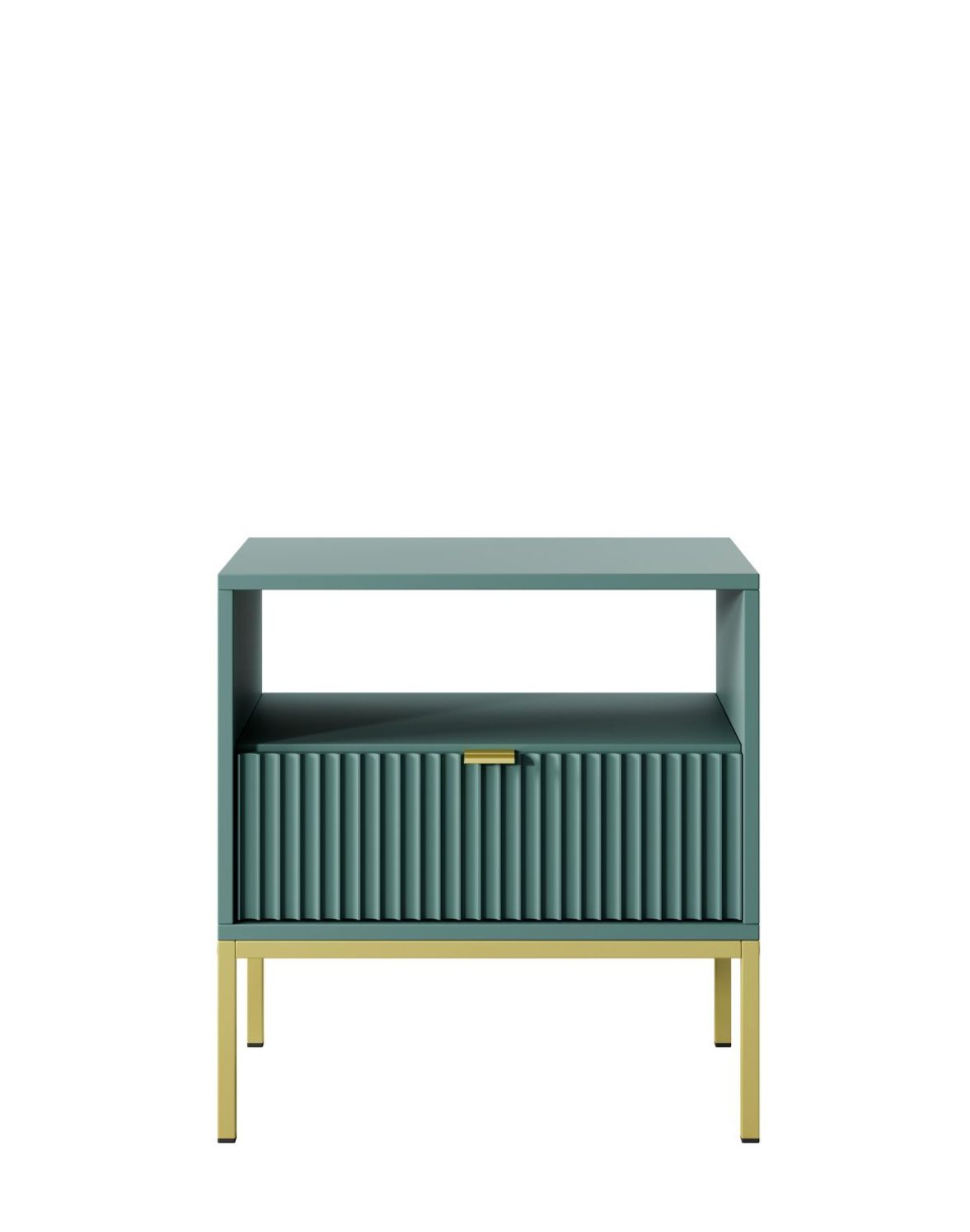 szafka nocna nova zielona (s54), green/gold
