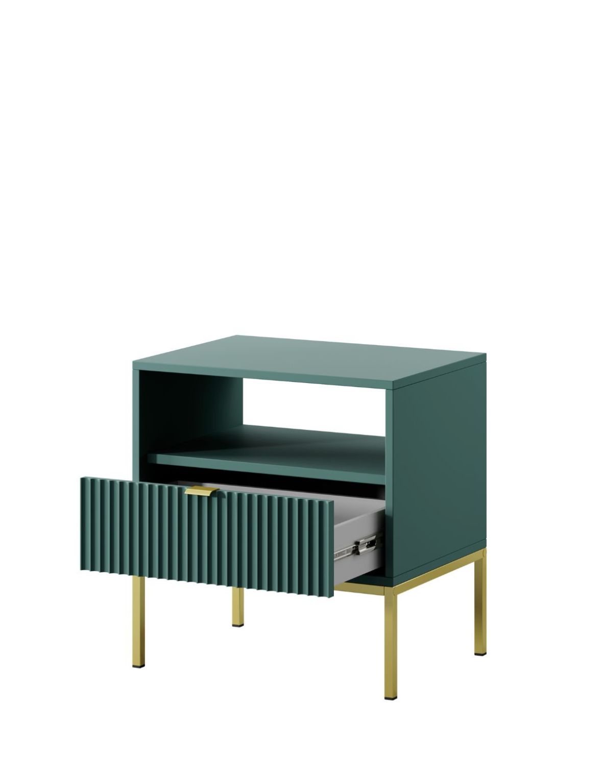szafka nocna nova zielona (s54), green/gold