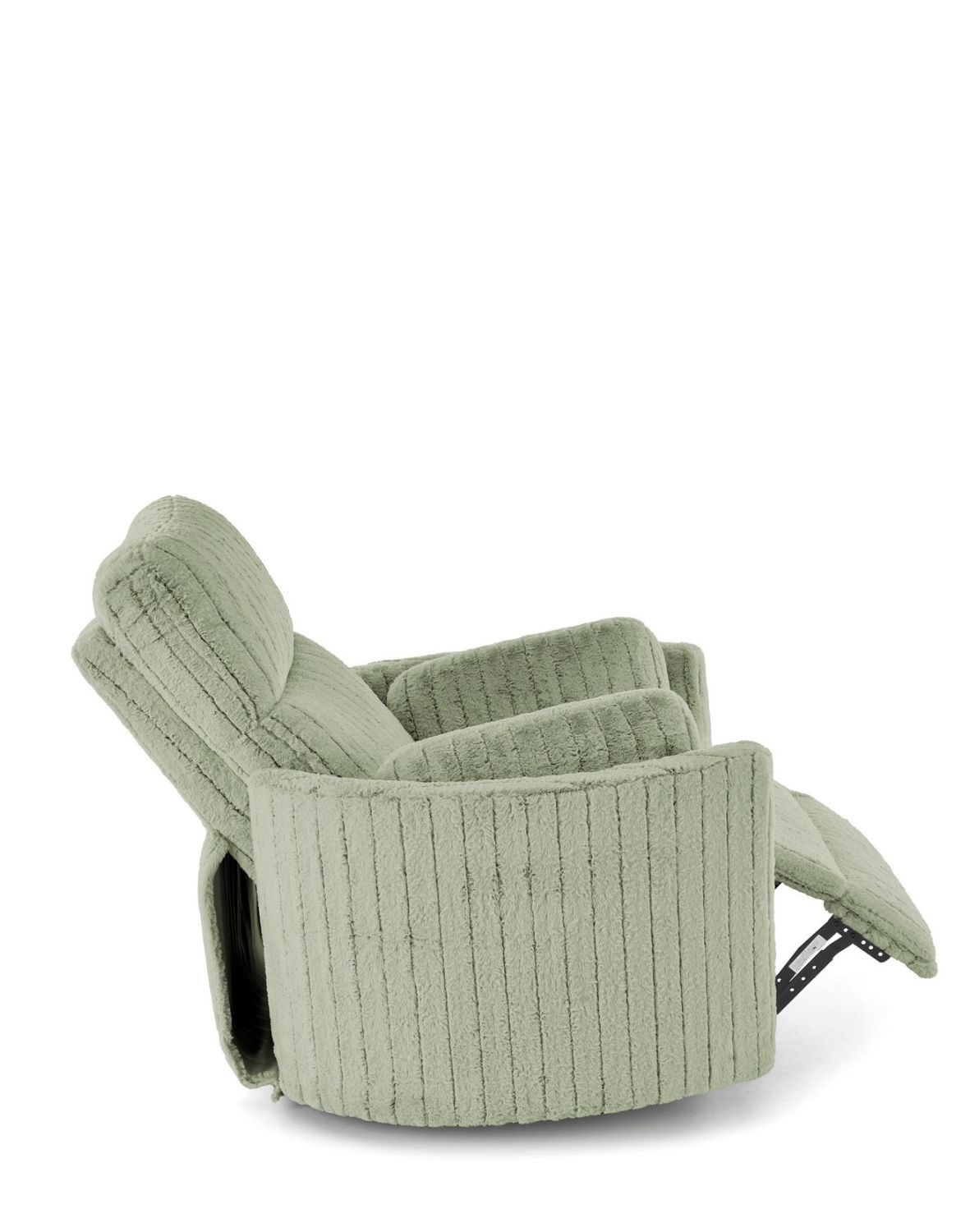 fotel pegas z funkcją elektrycznego rozkładania, obracania i kołyski, miętowy