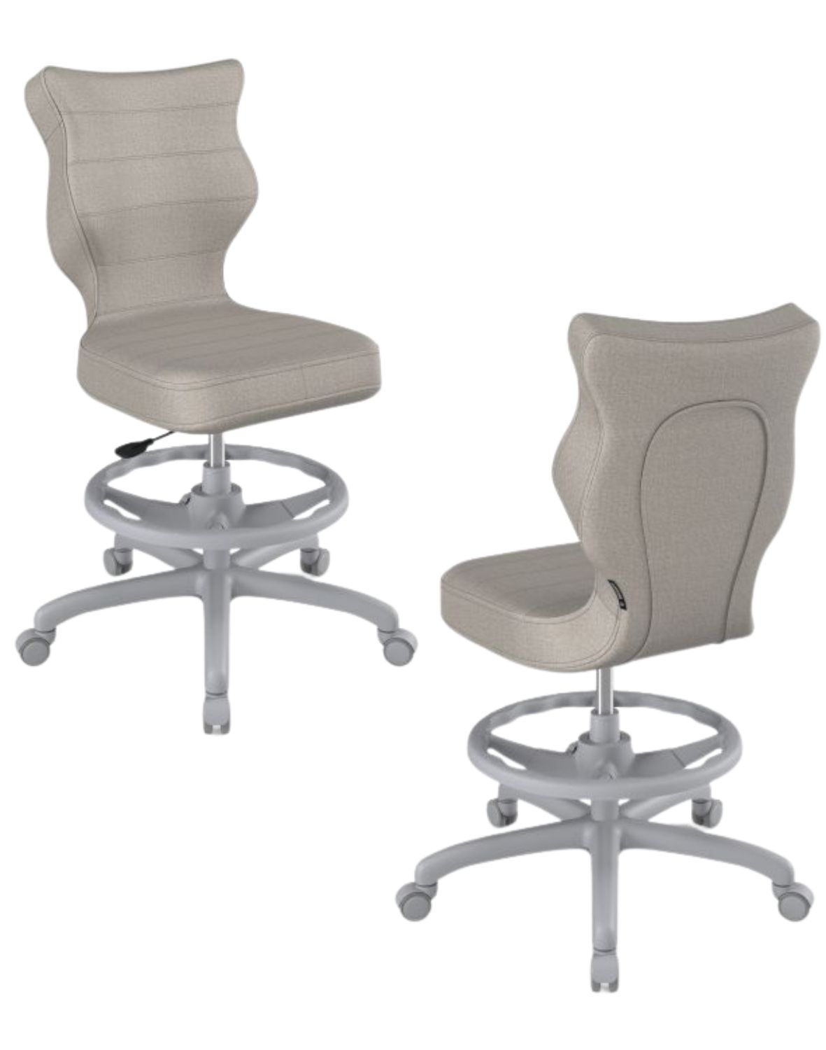 Krzesło dziecięce Entelo Petit z podnóżkiem 146-176,5 cm, Szara Podstawa