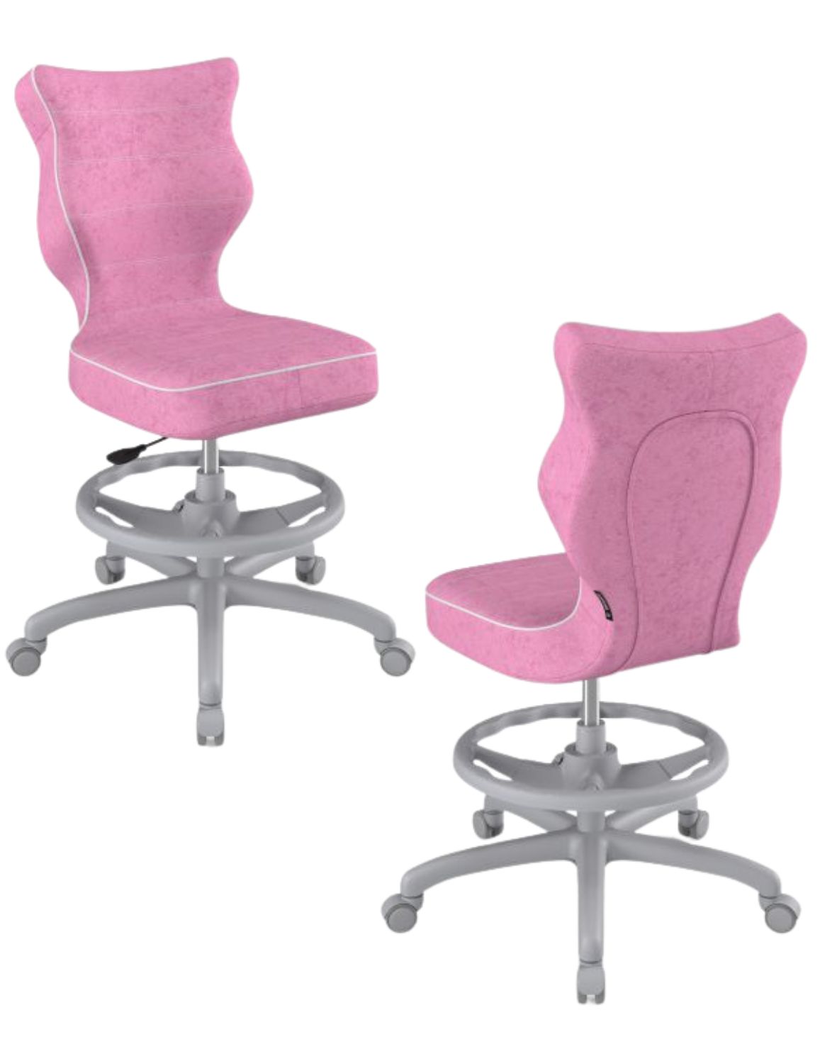 Krzesło dziecięce Entelo Petit z podnóżkiem 146-176,5 cm, Szara Podstawa